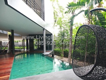 HHo-140600-26 Loft style house / home office with private pool in Sukhumvit near BTS Promphong, Wattana, Bangkok for rent.